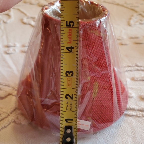 💥SOLD💥New 2 pair Red Burlap Lamp Shades - Picture 8 of 12